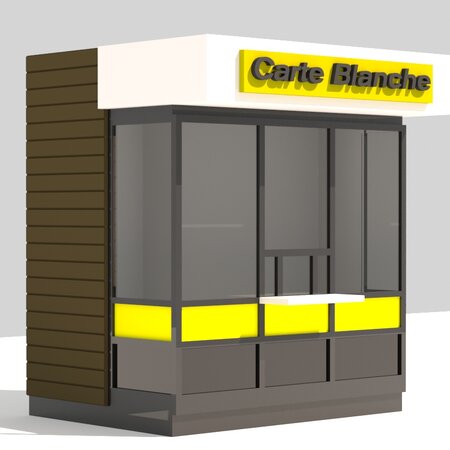 3D visualization of kiosks and pavilions